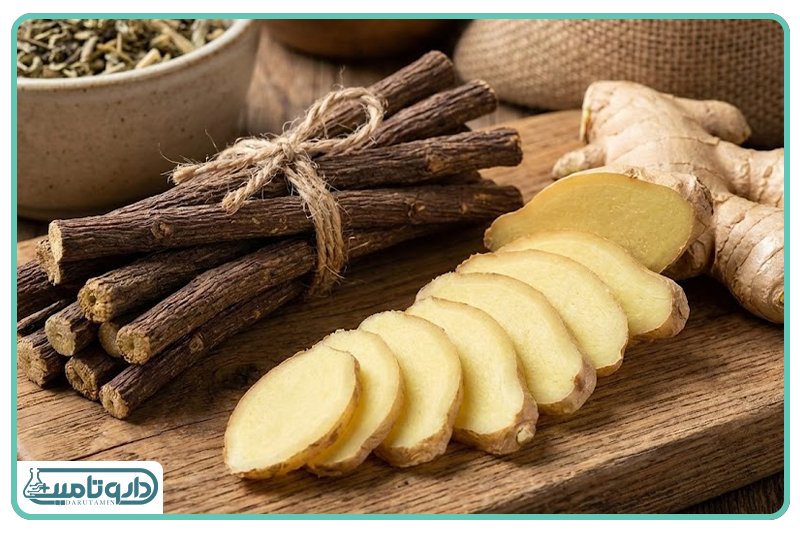 شیرین&zwnj;بیان و زنجبیل