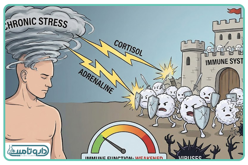 شبیخون استرس مزمن به دیوارهای قلعه ایمنی بدن