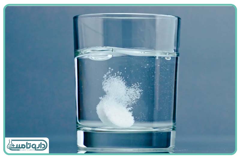 حل شدن قرص جوشان